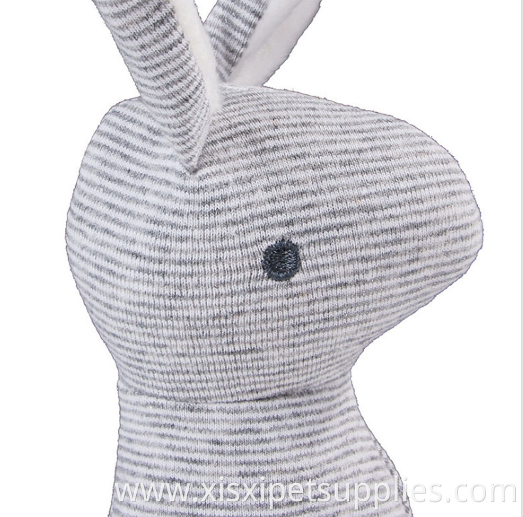 baby color gray rabbit pet puppy squeaky toy for small dog
